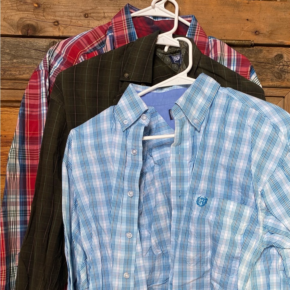 3 panhandle button up western shirts